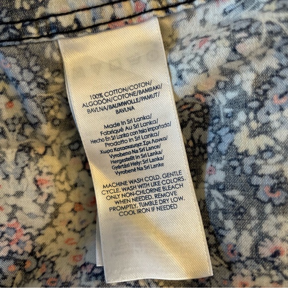 Chaps No Iron Floral Button Down Blouse - Picture 5 of 5